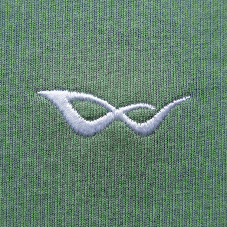 BASIC EMBROIDERED TEE VINTAGE GREEN