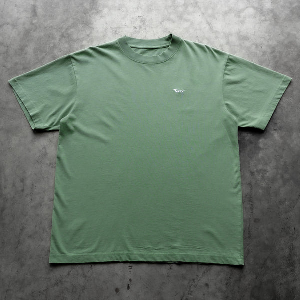 BASIC EMBROIDERED TEE VINTAGE GREEN - Second Image