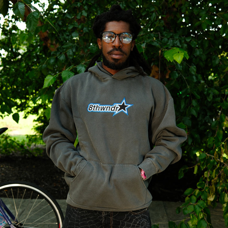 STAR LOGO HOODIE VINTAGE BLACK