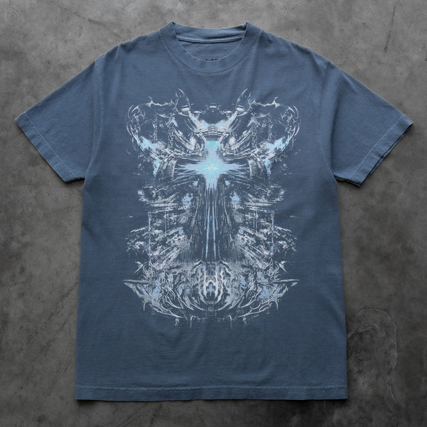 CYBER CROSS TEE VINTAGE BLUE - Second Image