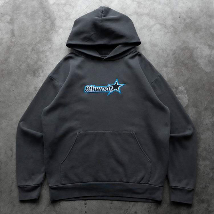 STAR LOGO HOODIE VINTAGE BLACK