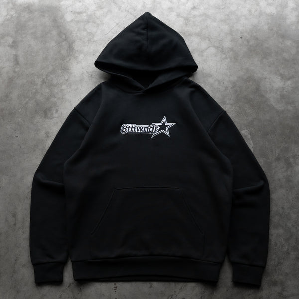 STAR LOGO HOODIE BLACK - Second Image
