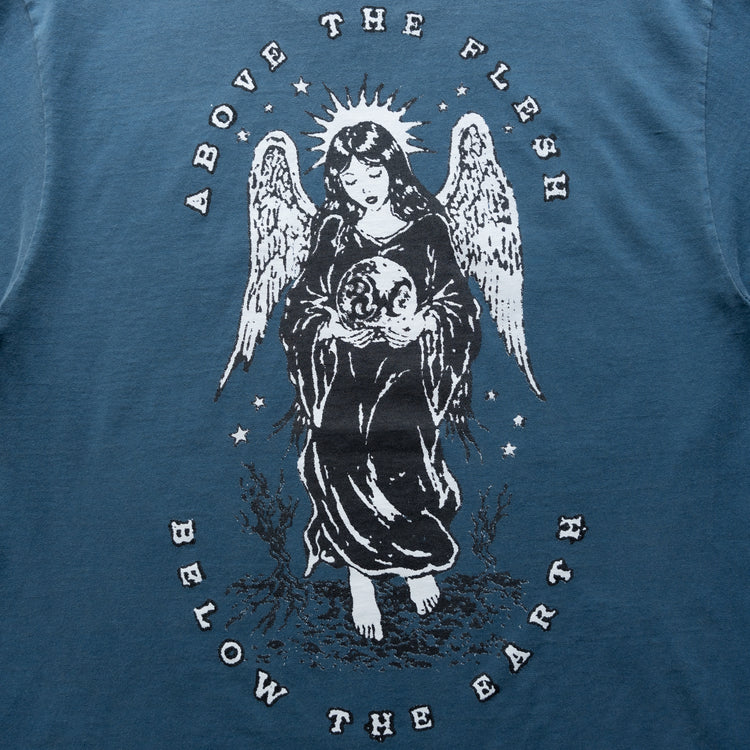 BELOW THE EARTH TEE WASHED DENIM