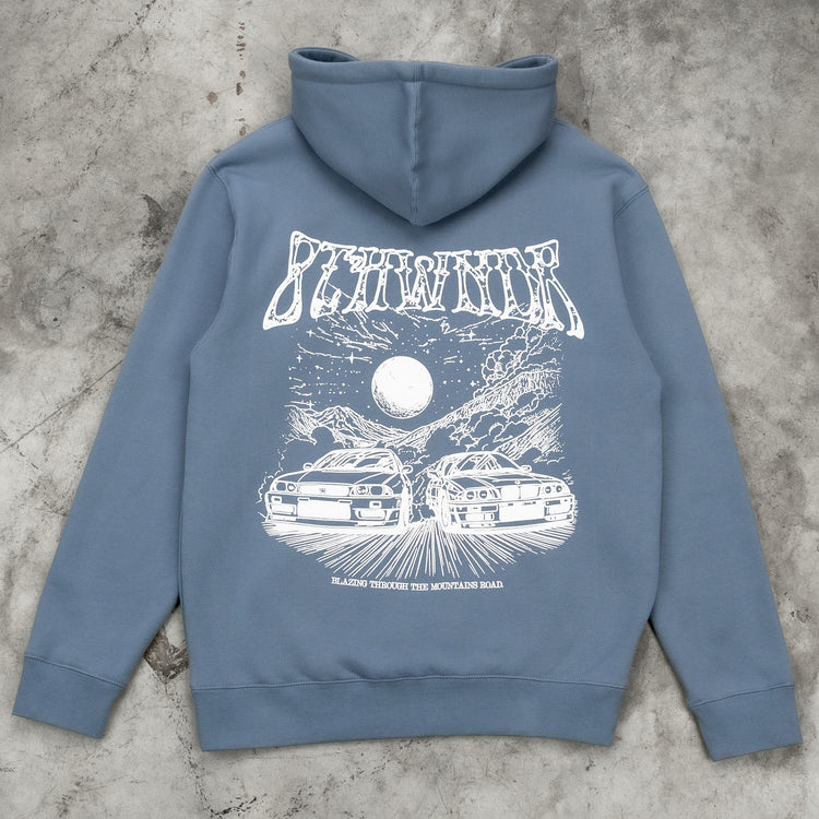 MOUNTAIN ROADS HOODIE STORM BLUE