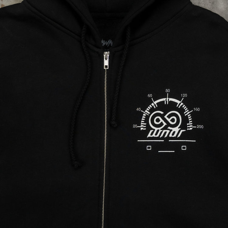 WHEEL ZIP UP BLACK