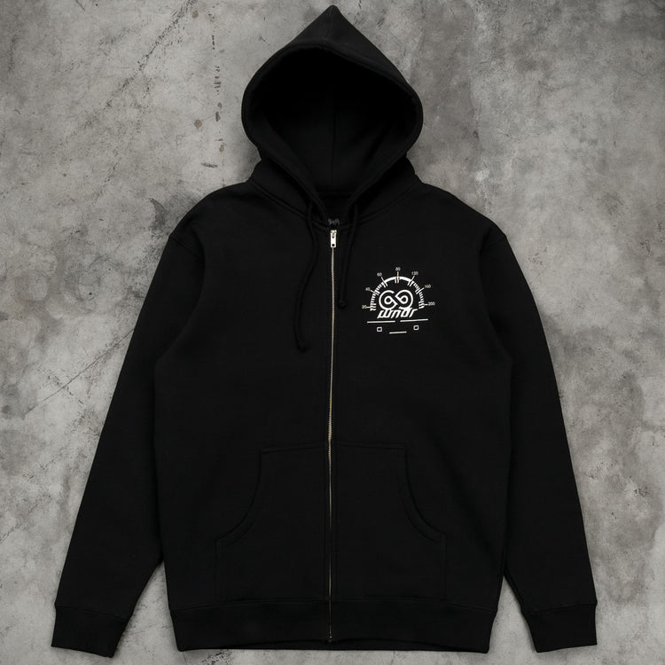 WHEEL ZIP UP BLACK