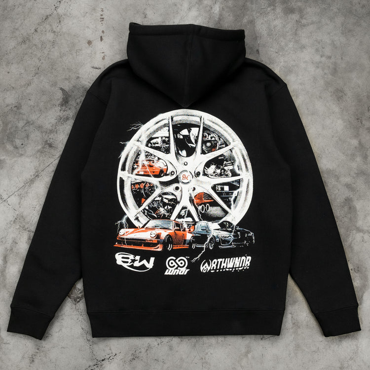 WHEEL ZIP UP BLACK