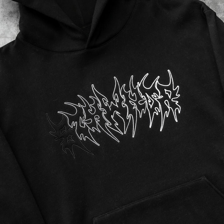 TRIBAL FADE HOODIE BLACK