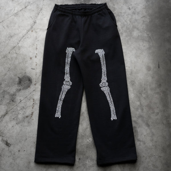 BONE CURSOR SWEATPANTS BLACK - Second Image