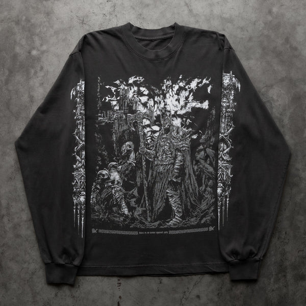 CASTLE KNIGHT L/S TEE VINTAGE BLACK - Second Image