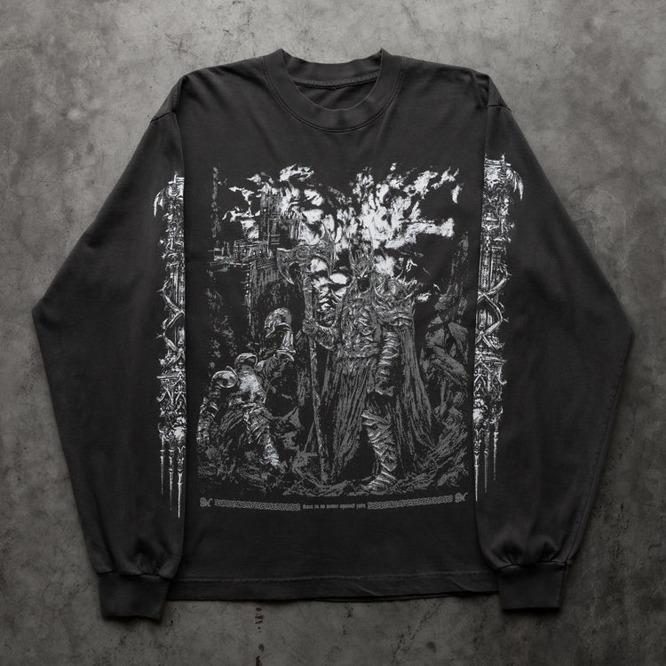 CASTLE KNIGHT L/S TEE VINTAGE BLACK