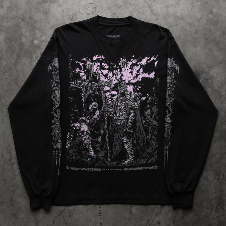 CASTLE KNIGHT L/S TEE BLACK