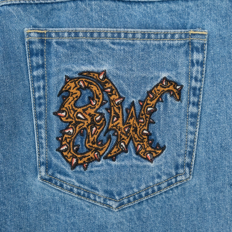 8W SPIKE BAT BAGGY JEANS BLUE