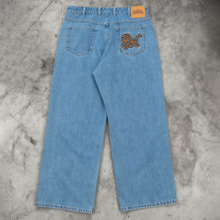 8W SPIKE BAT BAGGY JEANS BLUE