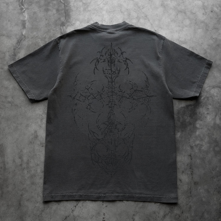 WEB CROSS TEE VINTAGE BLACK