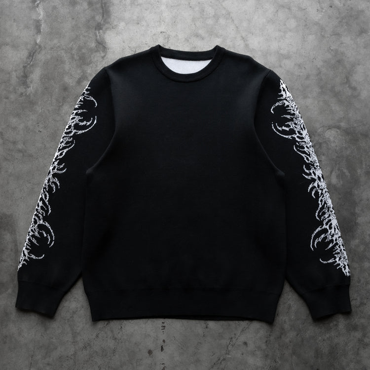 TRIBAL KNITTED SWEATER BLACK