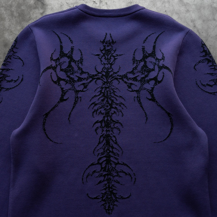 TRIBAL KNITTED SWEATER PURPLE