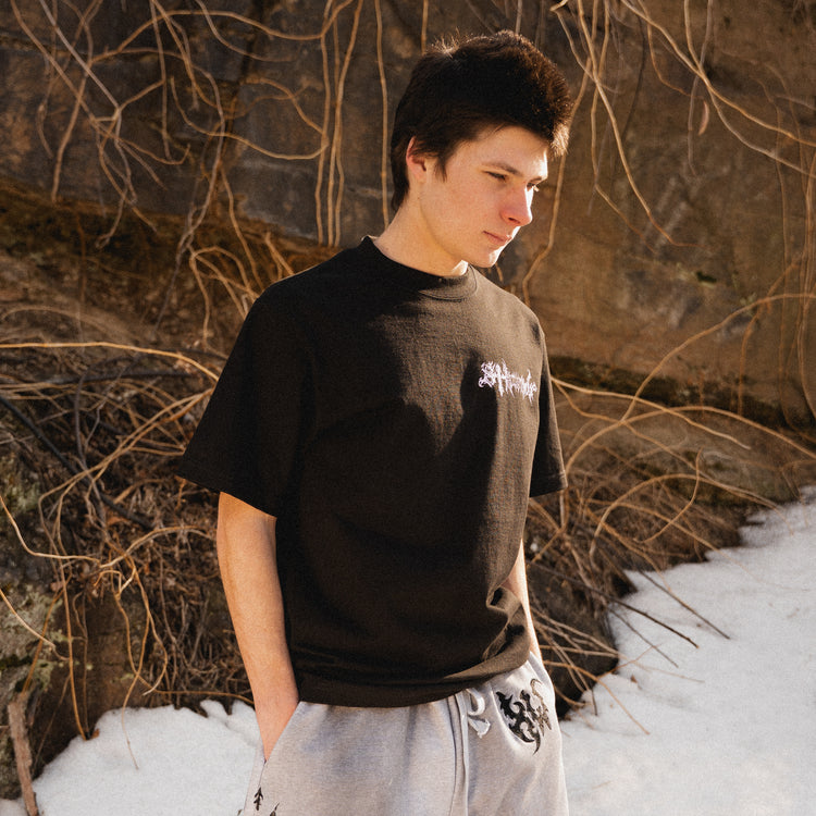 CROSS LOGO TEE BLACK