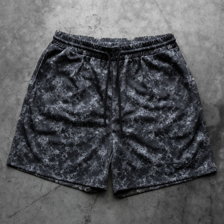 ATHLETICS MESH SHORTS GRANITE