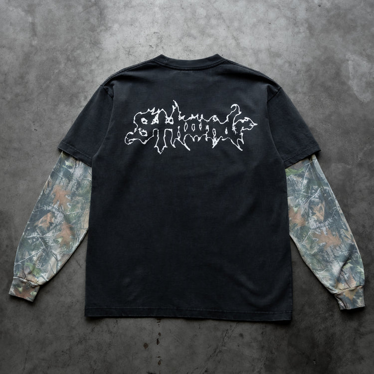 CROSS LOGO TWOFER LONGSLEEVE BLACK/CAMO