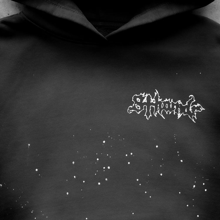 CROSS LOGO HOODIE BLACK PAINT