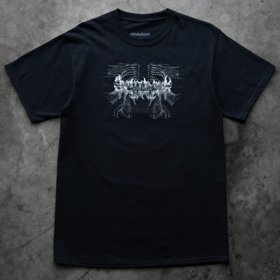 CYBER SKULL TEE BLACK
