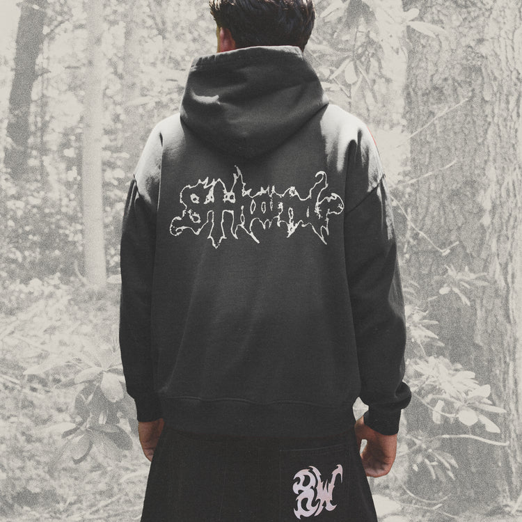 CROSS LOGO HOODIE BLACK PAINT