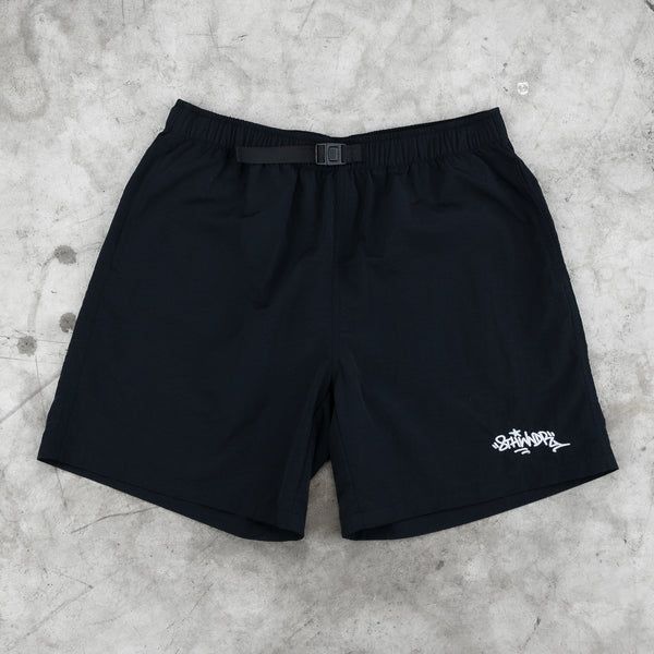 GRAFFITI NYLON SHORTS BLACK - Second Image