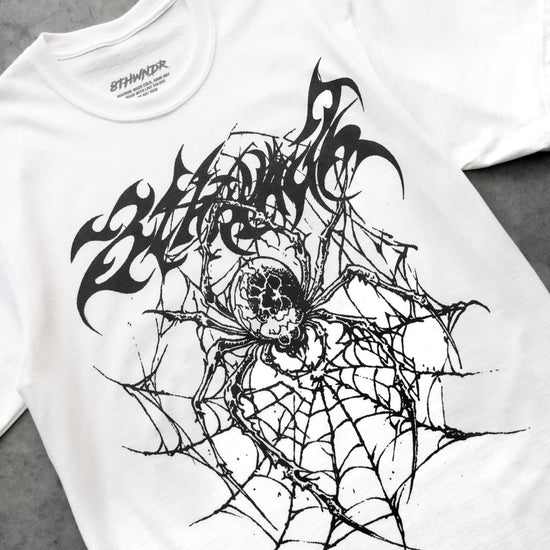 TRIBAL SPIDER TEE WHITE