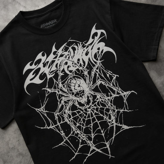 TRIBAL SPIDER TEE BLACK