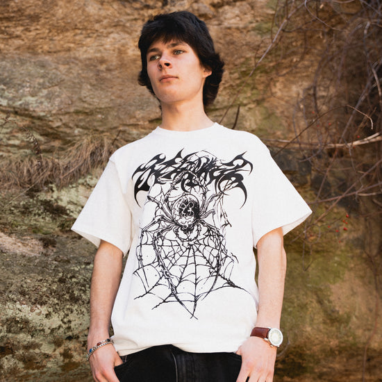 TRIBAL SPIDER TEE WHITE