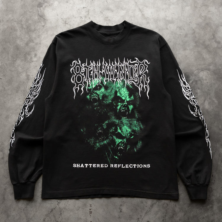 SHATTERED REFLECTIONS L/S TEE BLACK