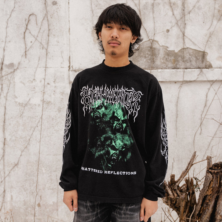 SHATTERED REFLECTIONS L/S TEE BLACK