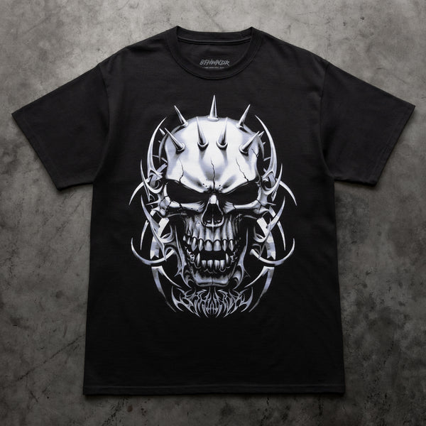 TRIBAL SKULL TEE BLACK - Second Image