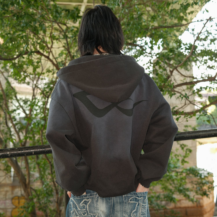 ATHLETICS ZIP UP POTASSIUM BLACK