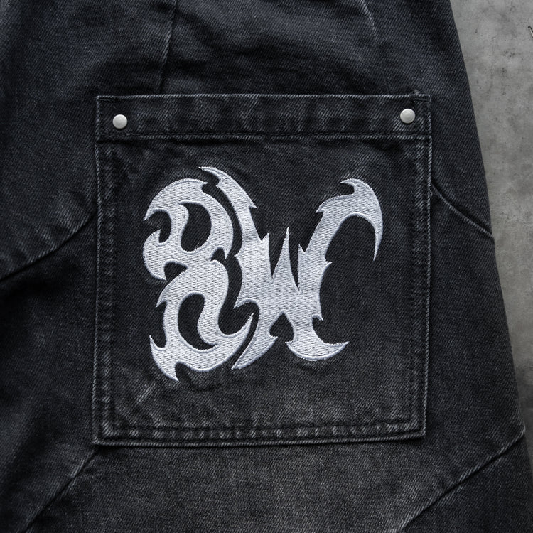 SHIELD BAGGY JEANS BLACK