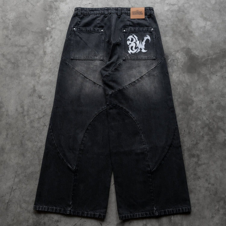 SHIELD BAGGY JEANS BLACK