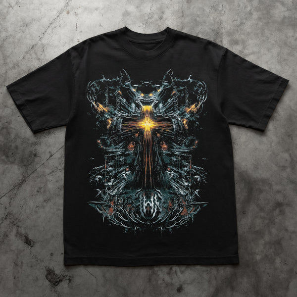CYBER CROSS TEE BLACK - Second Image