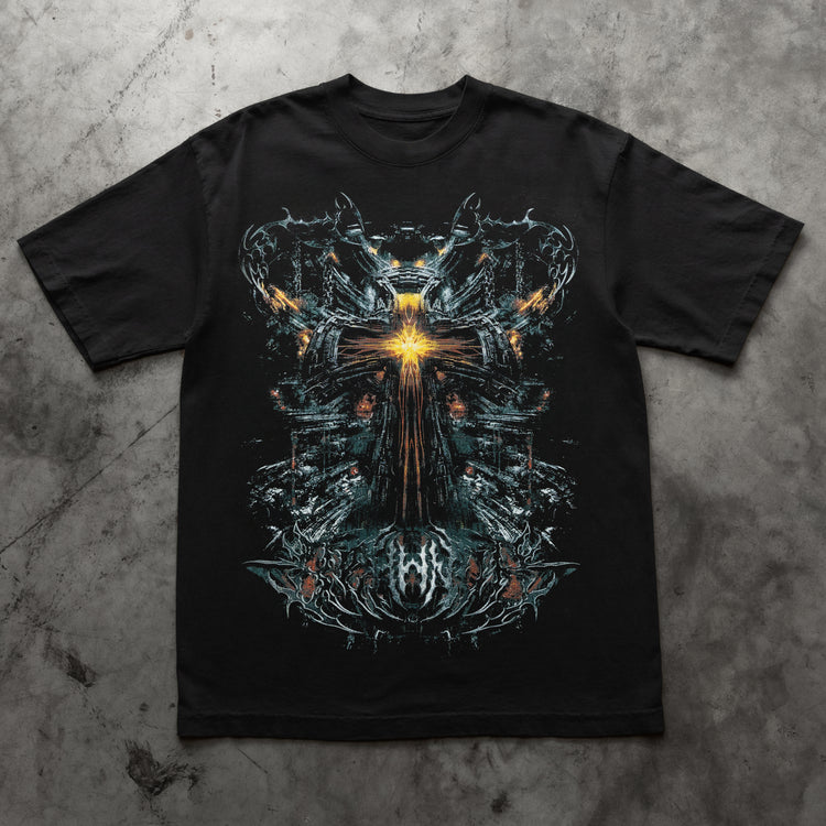 CYBER CROSS TEE BLACK