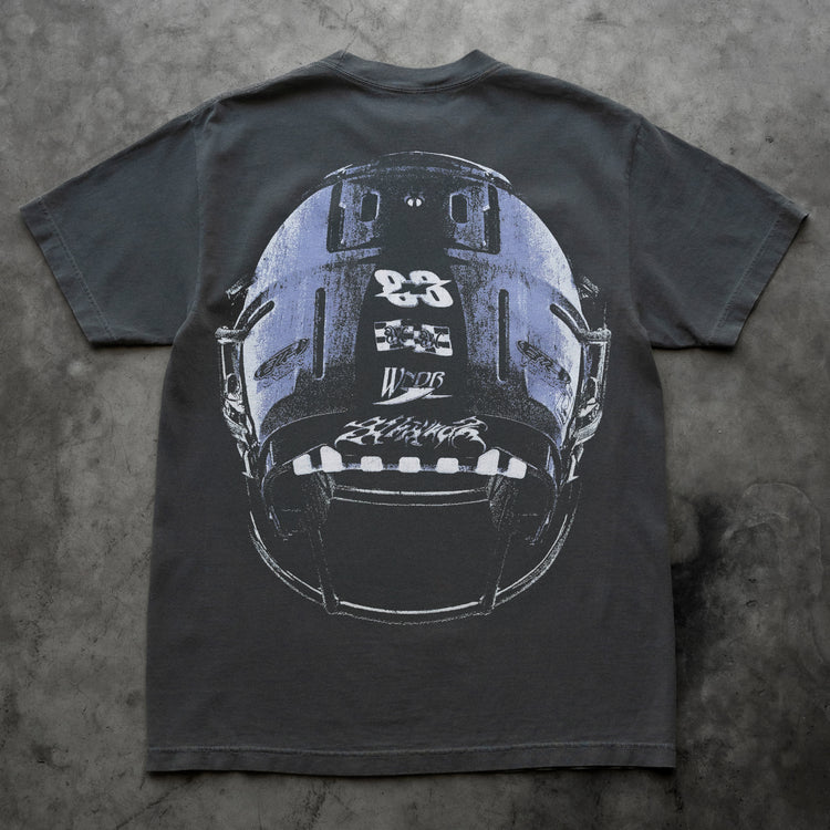SKULL HELMET TEE VINTAGE BLACK