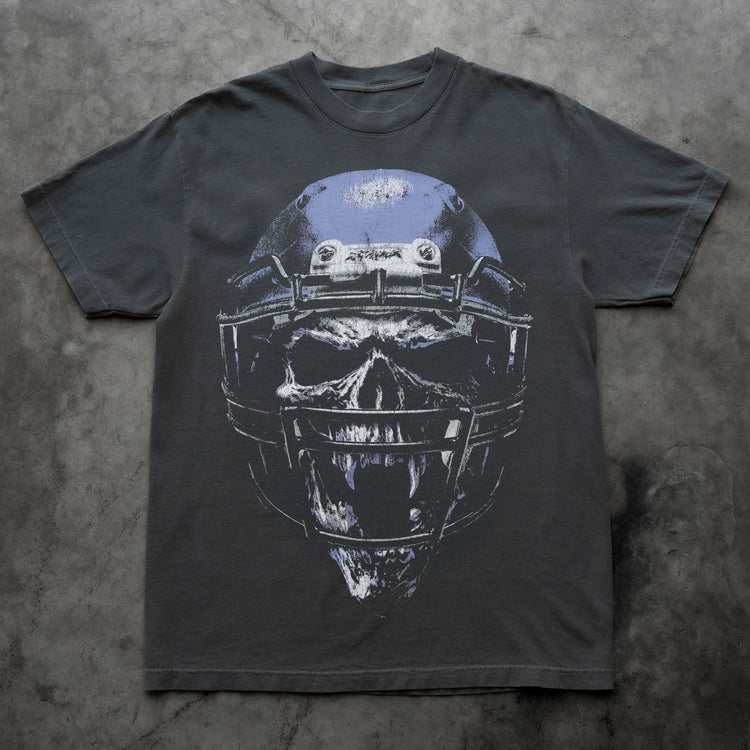 SKULL HELMET TEE VINTAGE BLACK