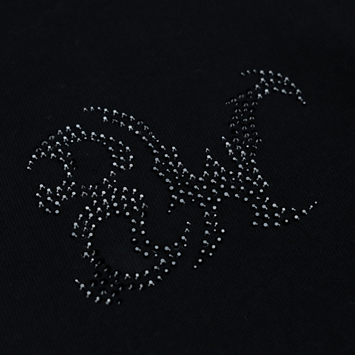 8W RHINESTONE TEE BLACK