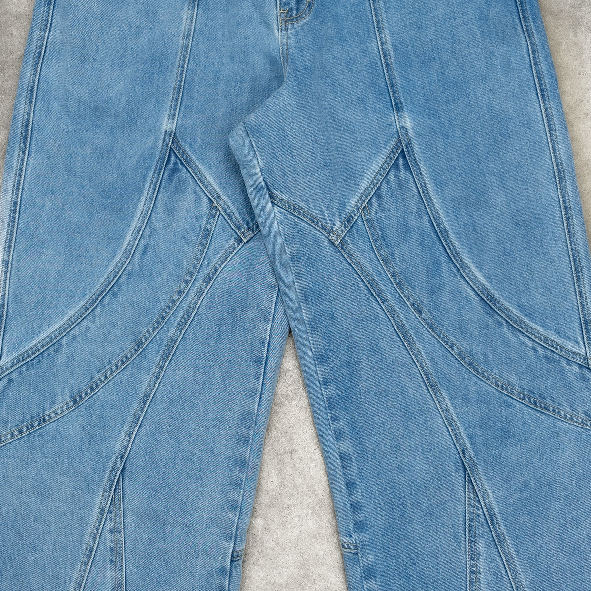 8W PANEL BAGGY JEANS BLUE