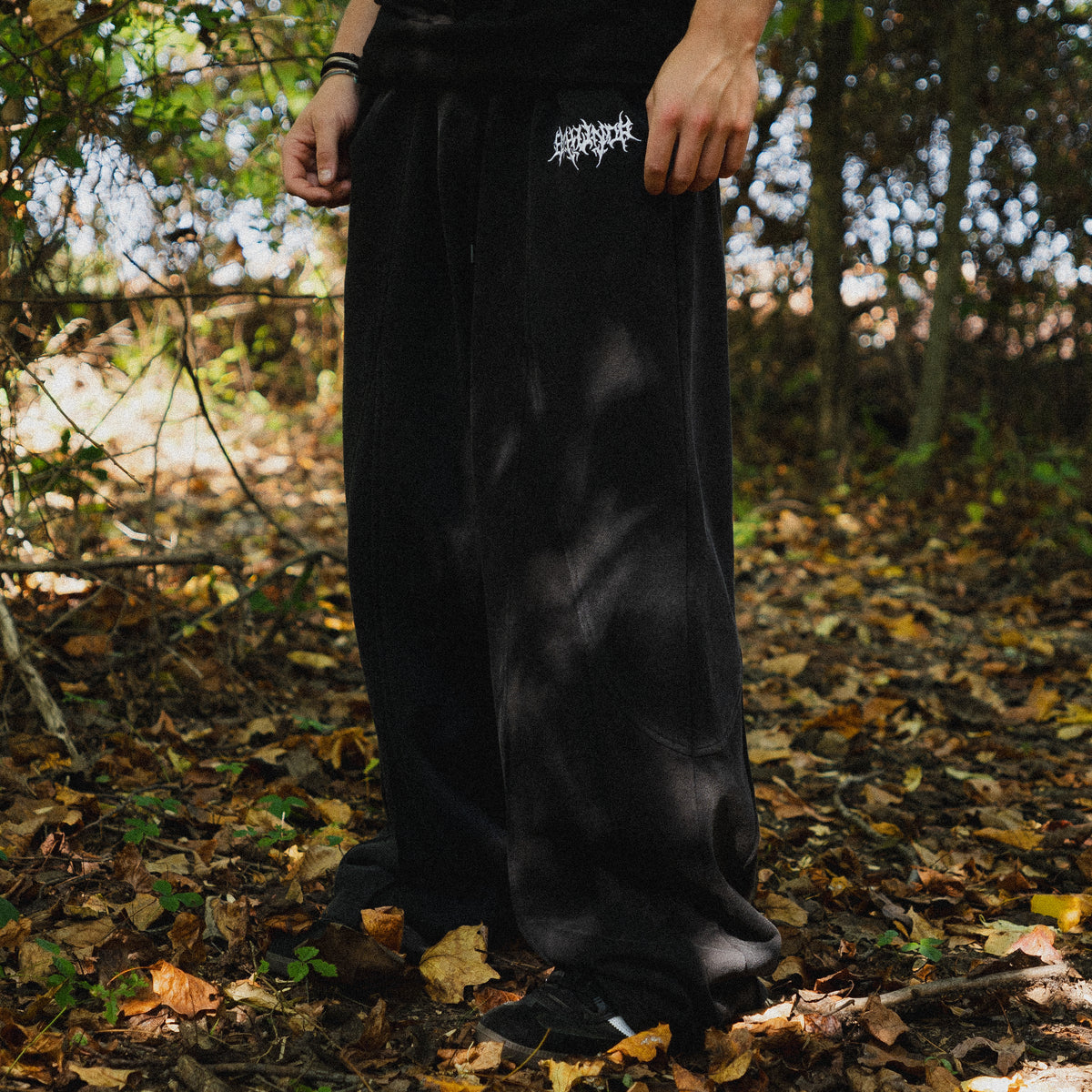 PANEL BAGGY SWEATPANTS BLACK *PRE ORDER*