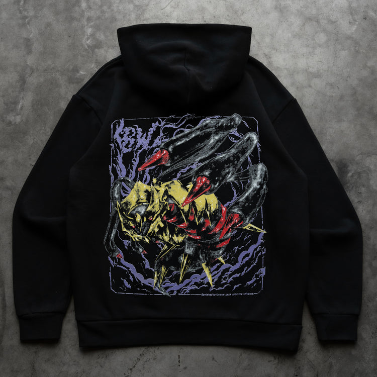 DISTORTION HOODIE BLACK