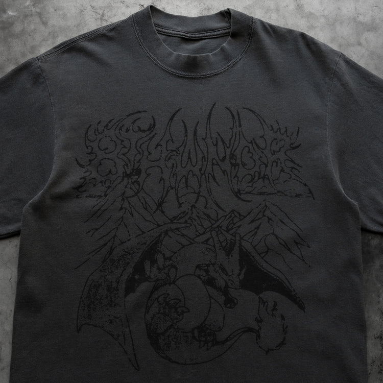 DARKNESS ABLAZE TEE VINTAGE BLACK
