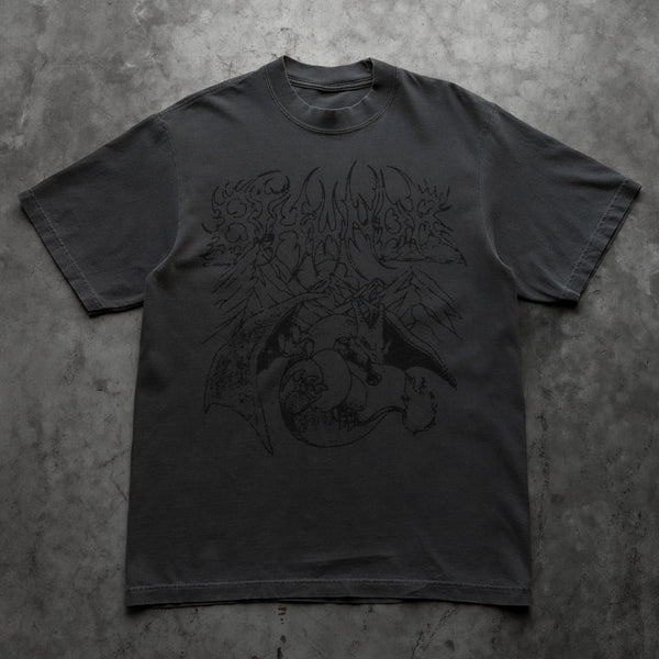 DARKNESS ABLAZE TEE VINTAGE BLACK - Second Image