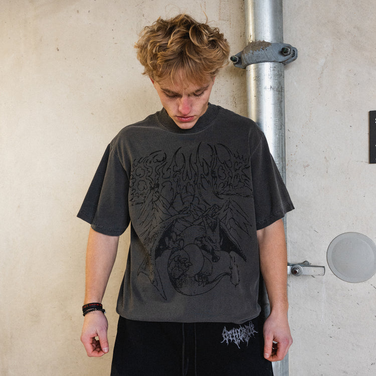 DARKNESS ABLAZE TEE VINTAGE BLACK