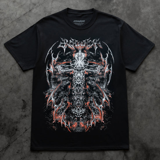 TRIBAL CROSS TEE BLACK