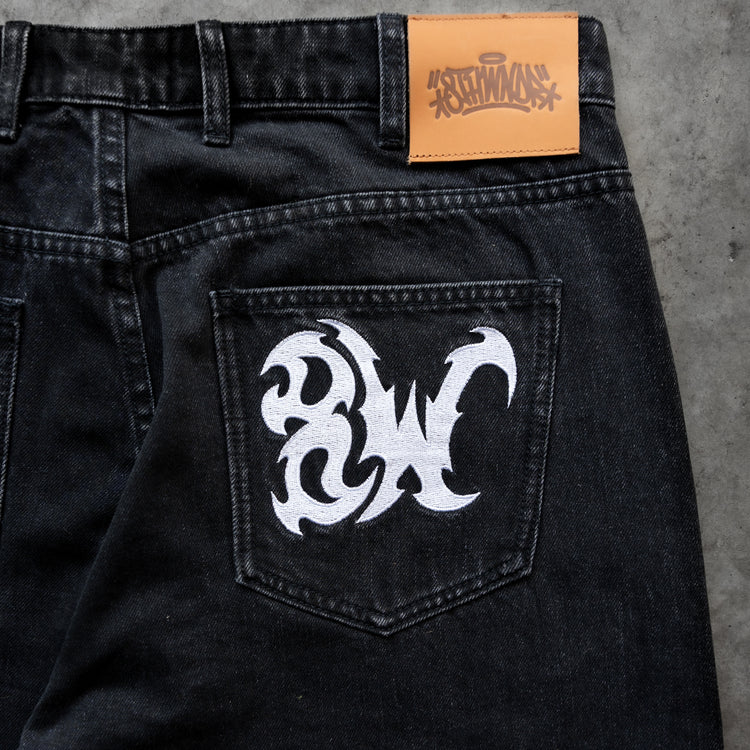 8W ESSENTIAL BAGGY JEANS BLACK